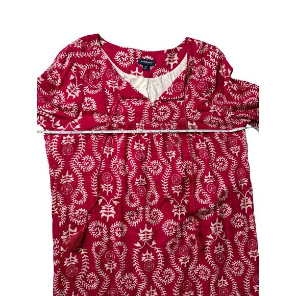 QVC Studio Park Tall Printed Dress Removable Belt Beetroot NWOT Size MT - Picture 6 of 6